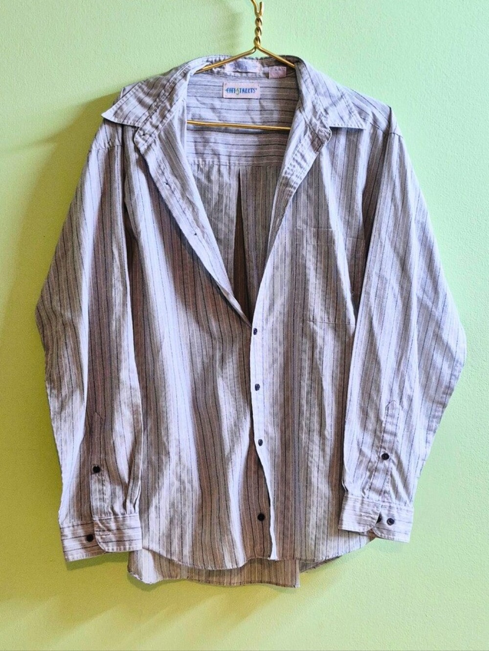 City Streets Striped Button Down Shirt